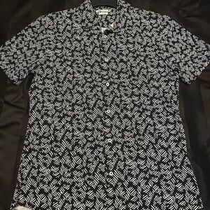 Zara Black and White Geometric Shirt